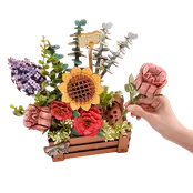 3D Flower Puzzle Wooden Bloom Box