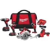 Milwaukee M18 18V Lithium-Ion Cordless 5-Tool Combo Kit