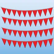 120' 4 Mil Poly Pennants