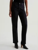 AG Jeans Brinley Mid-Rise Straight in Super Black