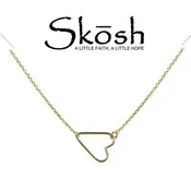 14kt Gold Over Sterling Silver Floating Sweet Heart Necklace