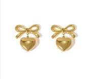 Luciana Heart Bow Earrings