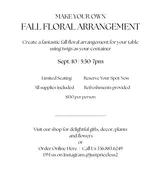 Fall Table Arrangement Workshop