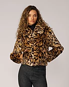 Emory Large Cheetah Faux Mink Jacket