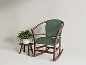Amish Rocking Chair With Vegan Leather Cushion
