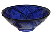 12 Inches Large Blue Handmade Serving Bowl - Treasure of Morocco