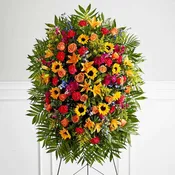 Luxury  Vibrant Funeral Standing Spray