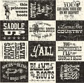 Boots and Saddle Sayings on Ivory Paper