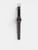 12H Sterling Silver Cordovan Leather Watch (5014-SILVER)