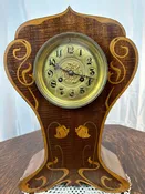 Antique ARTS & CRAFTS Inlaid MANTLE CLOCK Stickley Era