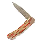 3 Inch Damascus Folding Knife Red Cholla