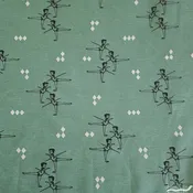 Arabesque Mint Interlock Knit, Birch Fabrics Archives