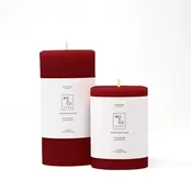 100% Beeswax Pillar Candles | All Natural, Handmade: Berry Red / Large (3" x 6")