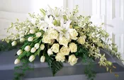 White Casket Arrangement