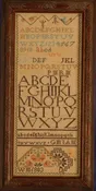 American Quaker Band Sampler 1803