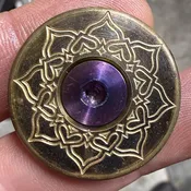 Dark Lotus, Brass Stem Cap — Blaze Bicycles