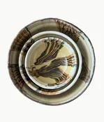 Hungarian Slip-Decorated Pottery Bowls, Set of Three