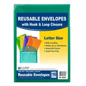 XL REUSABLE ENVELOPES 10 PK  WITH HOOK & LOOP CLOSURE