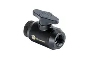 Bitspower Carbon Black Mini Valve Rotary Inner G1/4″ & Inner G14″ With Black Handle