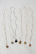 Borrowed Light #27, Handwoven Necklace with Venetian Micro Beads - Group C