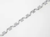 14KWG DIAMOND FANCY LINE BRACELET