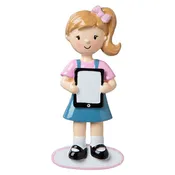 Girl with Ipad/ Tablet Ornament
