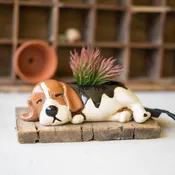 Ceramic Beagle Planter