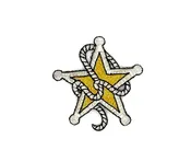 Sheriffs Badge Embroidery  - Silver/Gold/Black 2.5" x 2.5"
