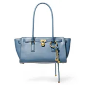 Michael Kors Hamilton Moderne Small East West Shoulder Tote with Charm - French Blue