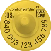 Datamars USDA Comfort Ear Slim TE FDX EID Tags in bag of 25