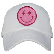 Lightning Happy Face White Foam Trucker Hat