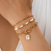 Baguette Crystals & Toggle Clasp