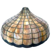 American Leaded Caramel Marbleized Mosaic Stained Glass Hanging Light Shade