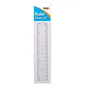 6in/15cm Clear Ruler in Wallet
