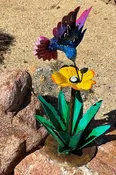 Agave Hummingbird 3-D Metal Art Decoration for Yard Decor, Garden Decor Indoor Home Decor or Centerpiece