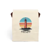 Portland Maine Retro Canvas Lunch Bag