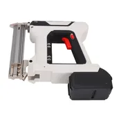 No Sweat 2 In 1 Cordless Brad Nailer And Stapler 18 Gauge Battery Powered Nail Gun For Woodworking Carpentry And Quick Home Repairs With Smart Trigger Lock