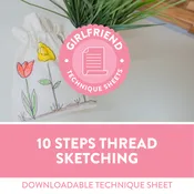 10 Steps Thread Sketching Technique Sheet (Download)