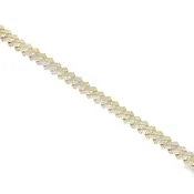 10k Gold CZ Cuban Chain 11 Ctw 9mm