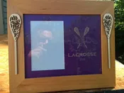 8" X 10" Haudenosaunee Lacrosse Frame with 2 Sticks — Tuscarora WoodWorks