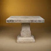 ANTIQUE FRENCH CARVED STONE DINING TABLE — INNER GARDENS