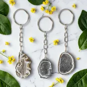 Agate Geode Keychain