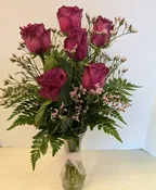 1/2 DOZEN LAVENDER ROSES
