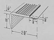 Koroseal Vinyl Lap Type Nosing No 105