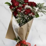 1 DOZEN WRAPPED ROSES