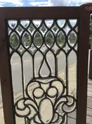 All beveled leaded glass window with great design