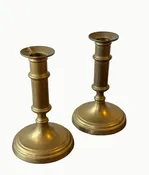 Mid-Century Brass Candle Holders