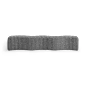 Arya Modern Wavy Ripple Curved Upholstered Bench