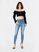 Berlin Fleur-de-Lis Skinny Jean