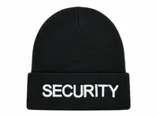 Black Knit Security Hat